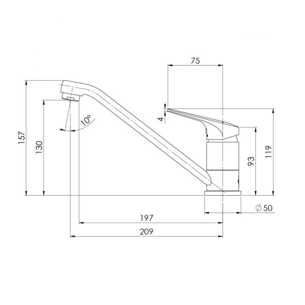 Phoenix Ivy MKII Swivel Sink Mixer - LF Chrome - 154-7300-00-1