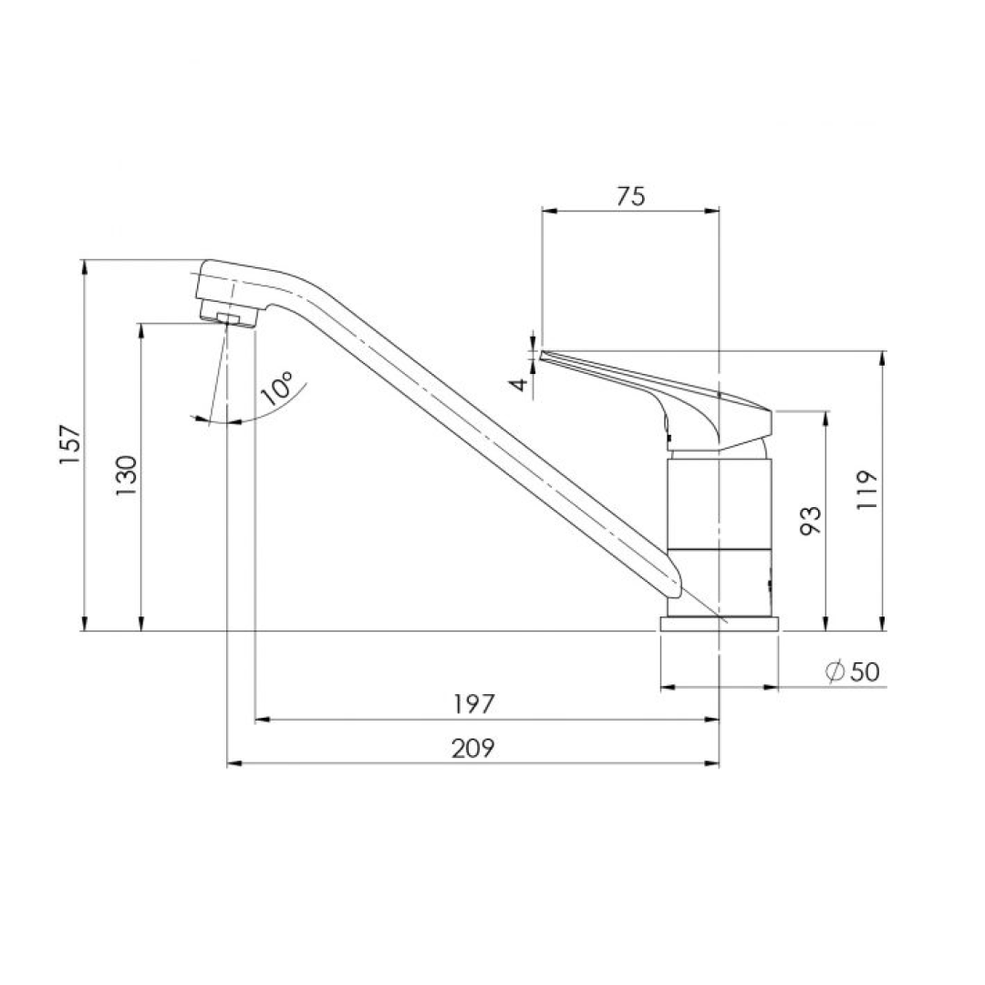 Phoenix Ivy MKII Swivel Sink Mixer - LF Chrome - 154-7300-00-1