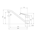 Phoenix Ivy MKII 6 Star Swivel Sink Mixer - LF Matte Black - 154-7301-10-1