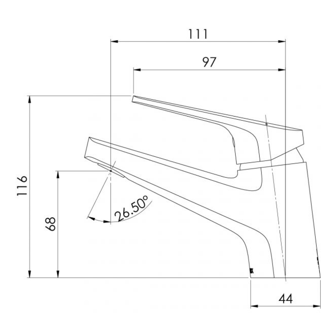Phoenix Ivy MKII Fixed Basin Mixer - LF Chrome - 154-7700-00-1