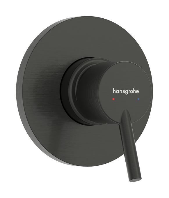Hansgrohe Tecturis S Wall Mixer (Requires In-Wall Body) - Brushed Black Chrome 73605343
