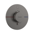 Hansgrohe ShowerSelect Comfort S Thermostat Single Function Wall Mixer (Requires In-Wall Body) - Brushed Black Chrome