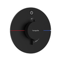 Hansgrohe ShowerSelect Comfort S Thermostat Single Function Wall Mixer (Requires In-Wall Body) - Matte Black