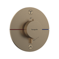 Hansgrohe ShowerSelect Comfort S Thermostat Two Function Wall Mixer (Requires In-Wall Body) - Brushed Bronze