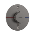 Hansgrohe ShowerSelect Comfort S Thermostat Two Function Wall Mixer (Requires In-Wall Body) - Brushed Black Chrome