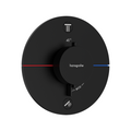 Hansgrohe ShowerSelect Comfort S Thermostat Two Function Wall Mixer (Requires In-Wall Body) - Matte Black