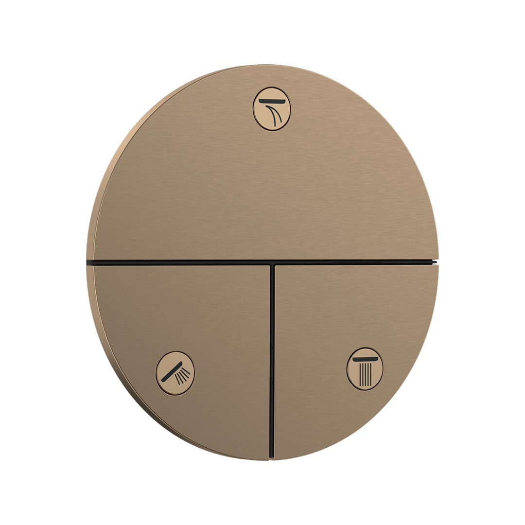 Hansgrohe ShowerSelect Comfort S Three Function Valve (Requires In-Wall Body) - Brushed Bronze