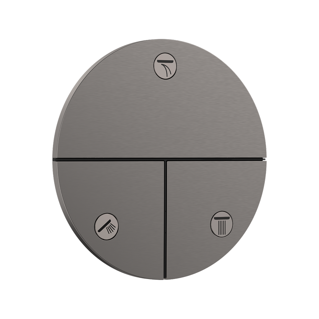 Hansgrohe ShowerSelect Comfort S Three Function Valve (Requires In-Wall Body) - Brushed Black Chrome