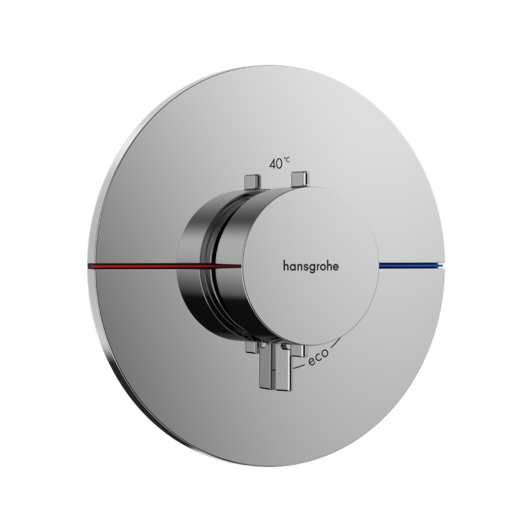 Hansgrohe ShowerSelect Comfort S Thermostat Single Function Wall Mixer (Requires In-Wall Body) - Chrome