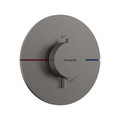 Hansgrohe ShowerSelect Comfort S Thermostat Single Function Wall Mixer (Requires In-Wall Body) - Brushed Black Chrome