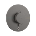 Hansgrohe ShowerSelect Comfort S Single Function Thermostat Wall Mixer (Requires In-Wall Body) - Brushed Black Chrome