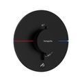 Hansgrohe ShowerSelect Comfort S Single Function Thermostat Wall Mixer (Requires In-Wall Body) - Matte Black