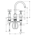 Axor Montreux Three Piece Basin/Counter Tap Set - Chrome 16513003