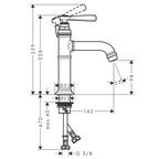 Axor Montreux Basin Mixer with Lever Handle - Chrome 16516000