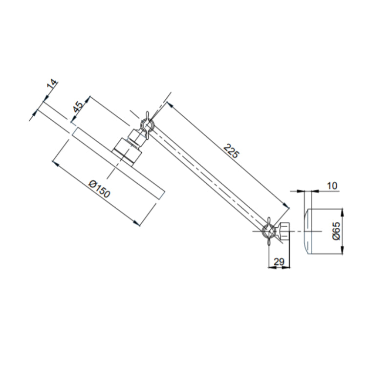 Methven KROME - 150mm Hi Rise Shower