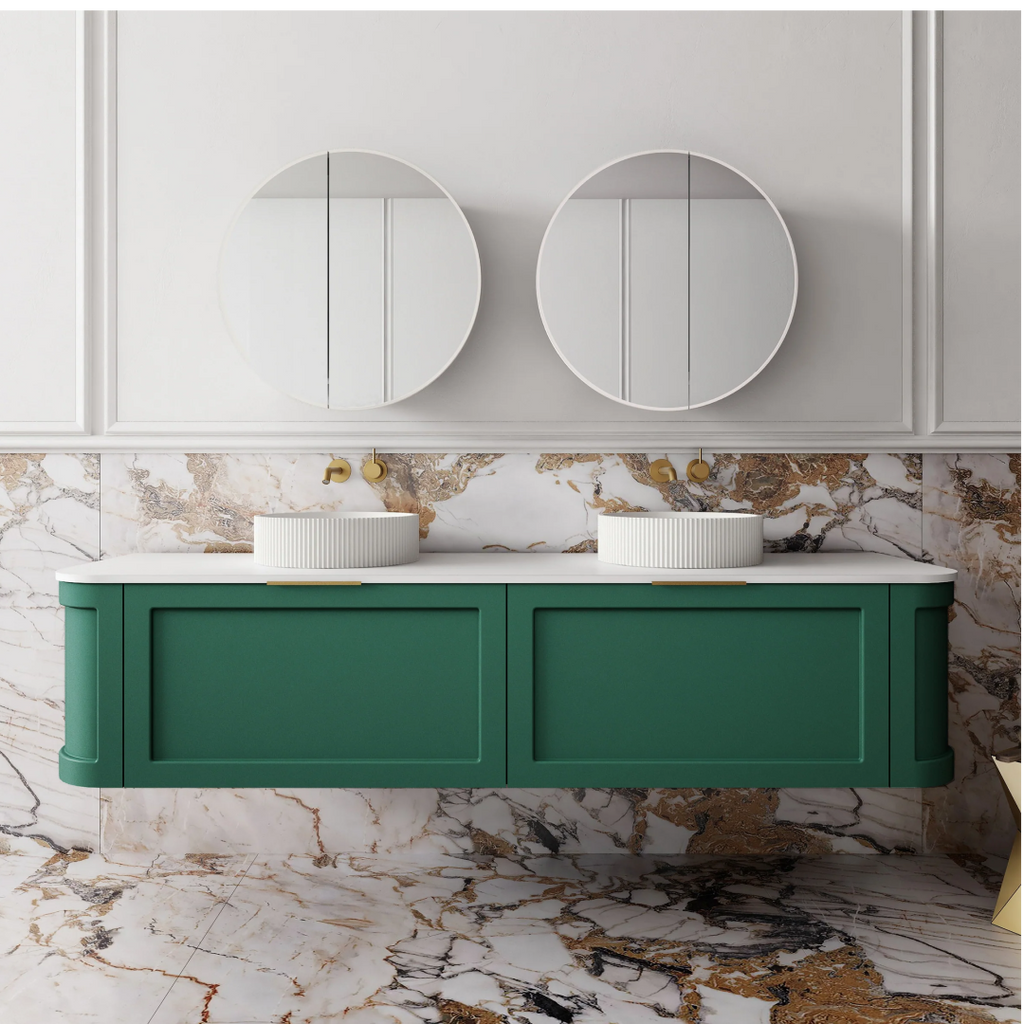 Cassa Design Westminster 1800mm Wall Hung Vanity - Emerald Green - WES1800GN