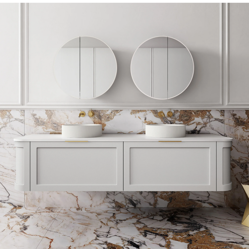 Cassa Design Westminster 1800mm Wall Hung Vanity - Pale Grey