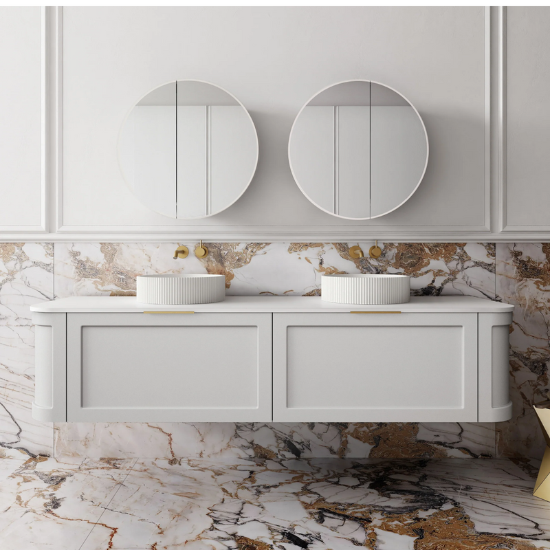 Cassa Design Westminster 1800mm Wall Hung Vanity - Matte White