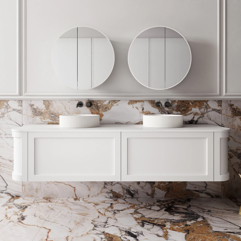 Cassa Design Westminster 1800mm Wall Hung Vanity - Matte White