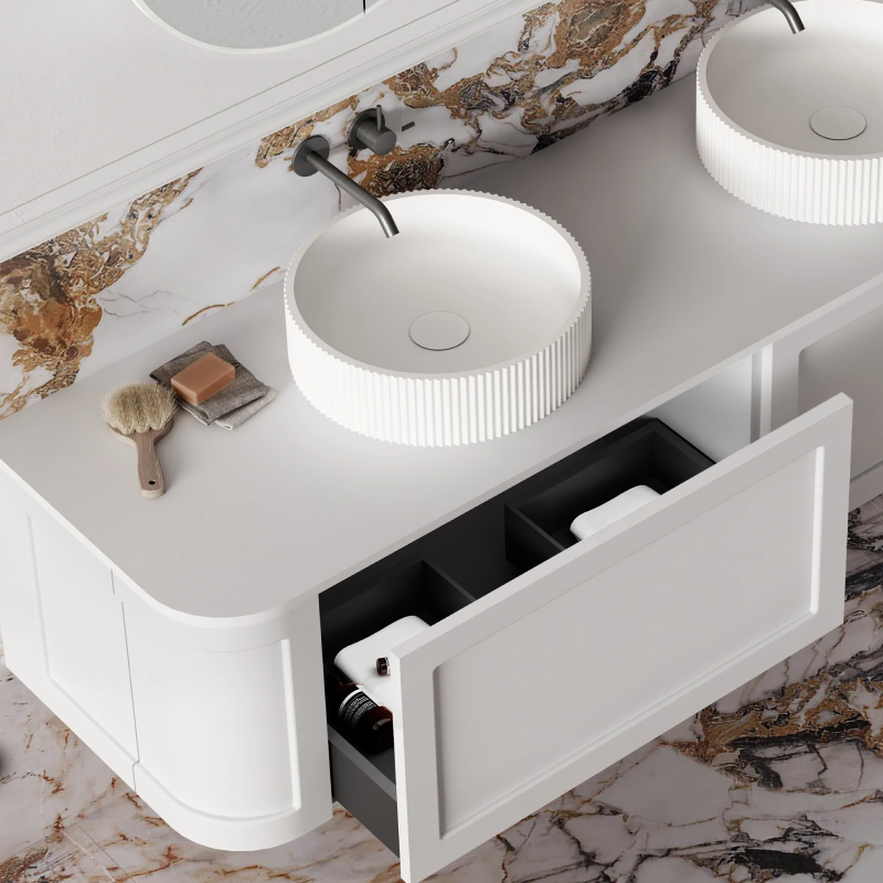 Cassa Design Westminster 1800mm Wall Hung Vanity - Pale Grey - WES1800PG