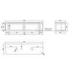 Cassa Design Westminster 1800mm Wall Hung Vanity - Emerald Green - WES1800GN