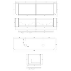 Cassa Design V-Groove 1800mm Natural Oak Wall Hung Vanity - Brushed Nickel Handle - VGR1800WH-OAK-BN