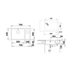 Blanco Andano 500-180U Undermount Sink AND500/180UK5 - 526891