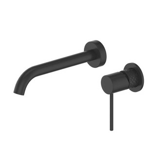 Greens Textura Wall Basin Mixer - Matte Black - 18302527