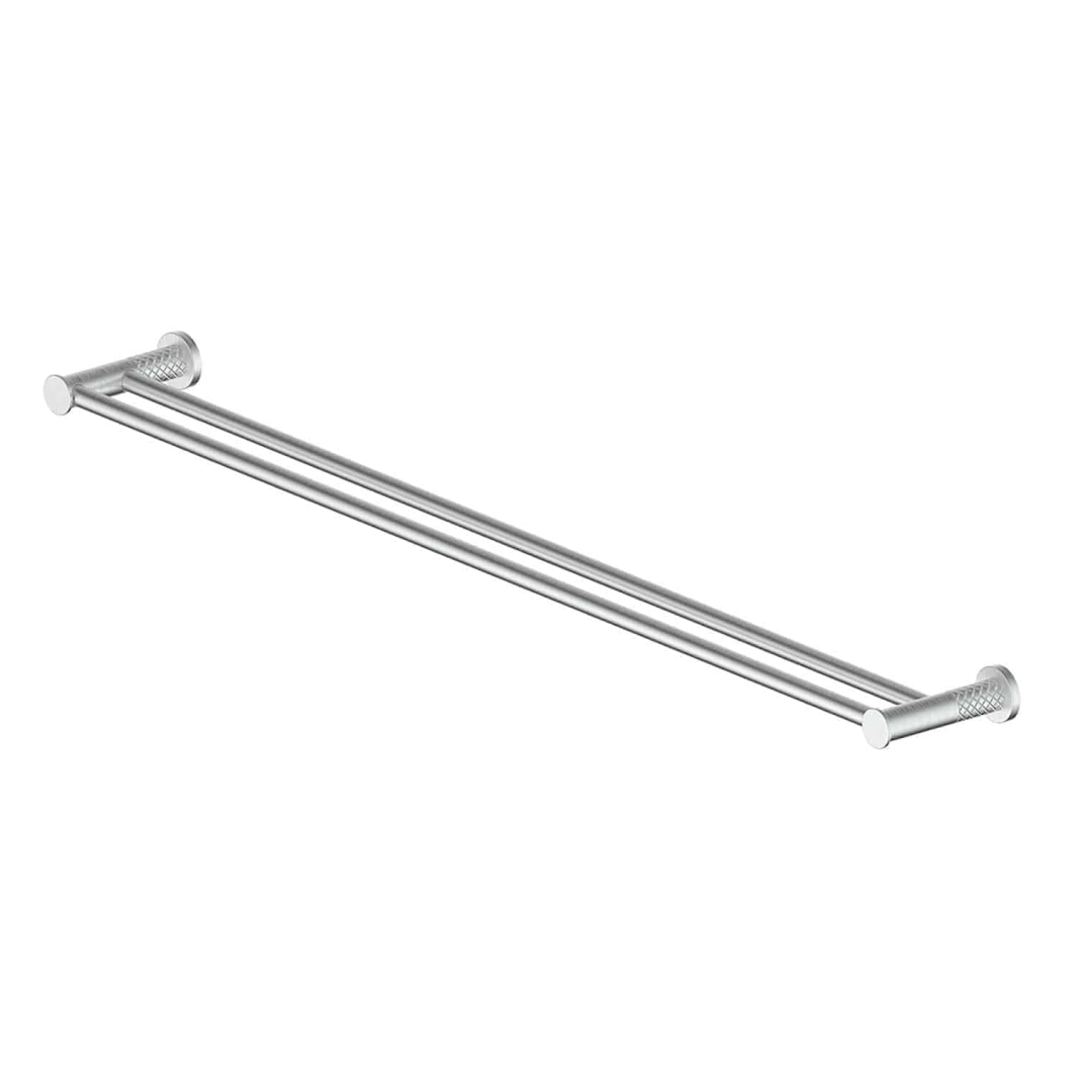 Greens Textura Double Towel Rail - Brushed Stainless - 183153