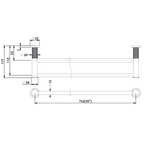 Greens Textura Double Towel Rail - Brushed Stainless - 183153