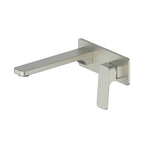 Greens Swept Wall Basin Mixer w/Faceplate - Brushed Nickel - 186025211