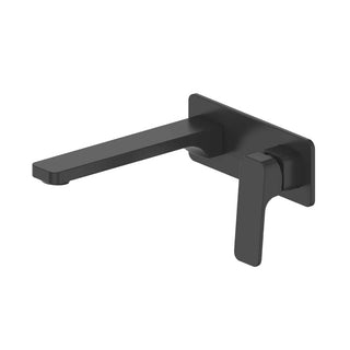 Greens Swept Wall Basin Mixer w/Faceplate - Matte Black - 186025217