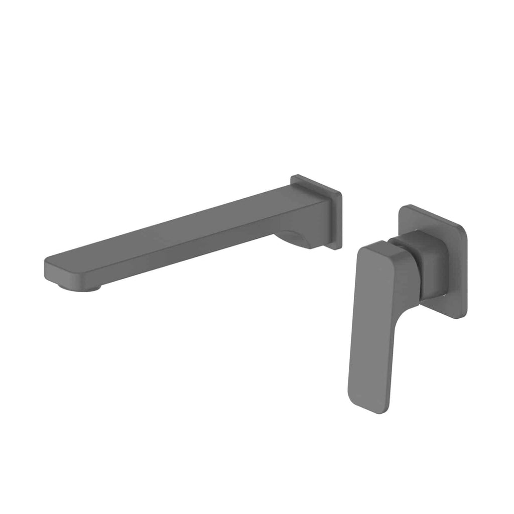 Greens Swept Wall Basin Mixer - Gun Metal - 18602529