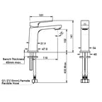 Greens Swept Basin Mixer - Chrome - 18602550