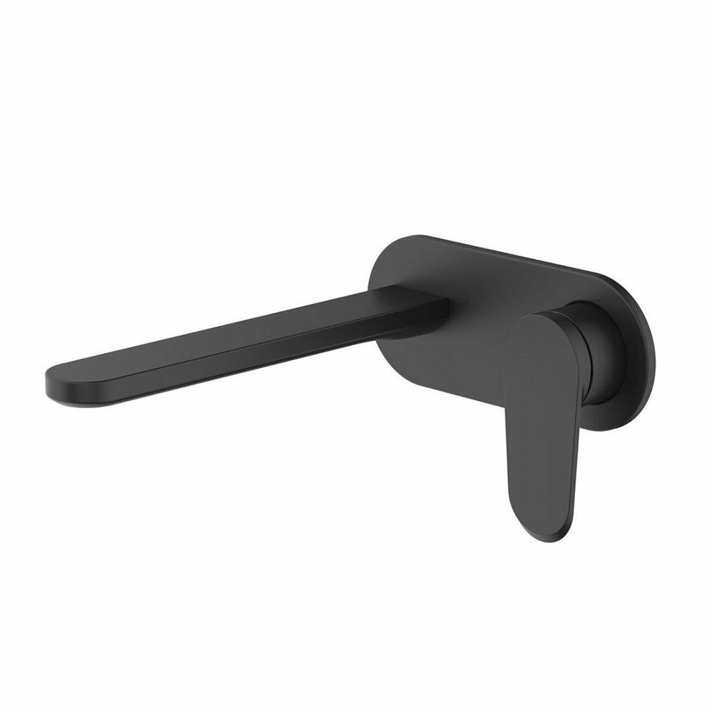 Greens Oakley Wall Basin Mixer w/Faceplate - Matte Black - 191003527