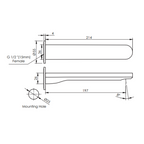 Greens Oakley Bath Spout - Matte Black - 19102007