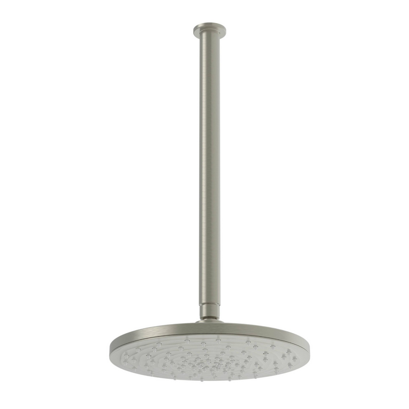 Greens Optima Ceiling/Overhead Shower Rose & Arm - Brushed Nickel
