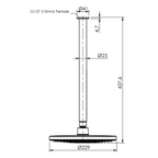 Greens Optima Ceiling/Overhead Shower Rose & Arm - Brushed Brass - 1920026