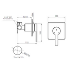 Greens Optima Shower Wall Mixer (Trim Only) - Brushed Brass - 1920086