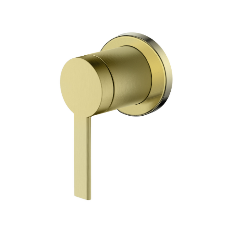 Greens Optima Shower Wall Mixer w/Mini Faceplate (Trim Only) - Brushed Brass