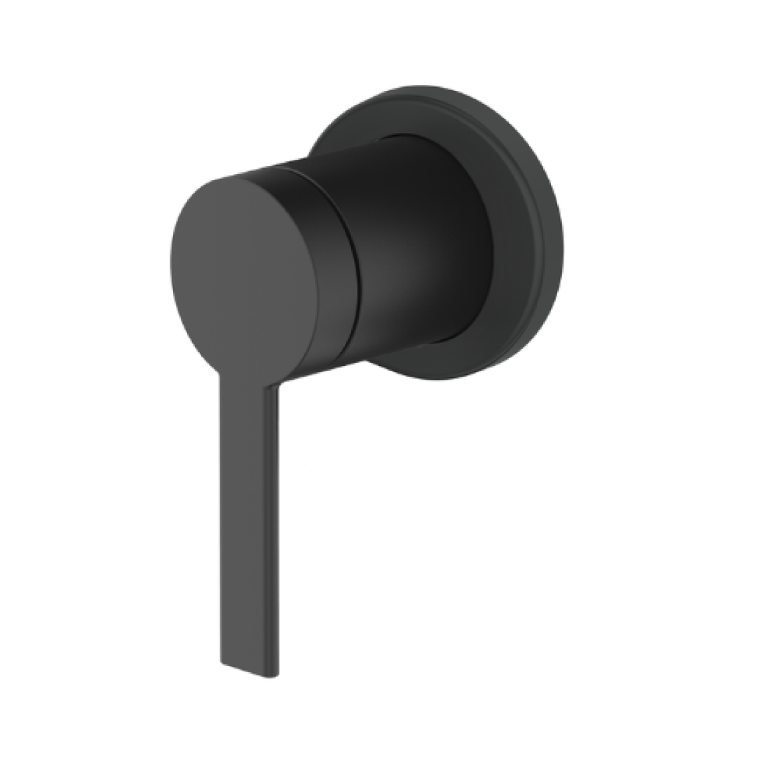 Greens Optima Shower Wall Mixer w/Mini Faceplate (Trim Only) - Matte Black - 19200827