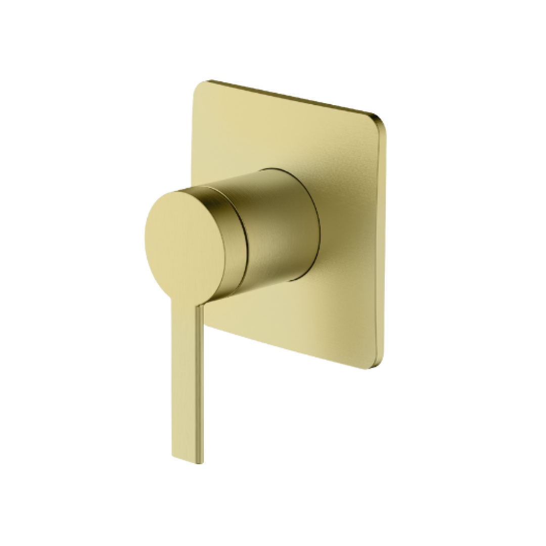 Greens Optima Shower Wall Mixer (Trim Only) - Brushed Brass - 1920086