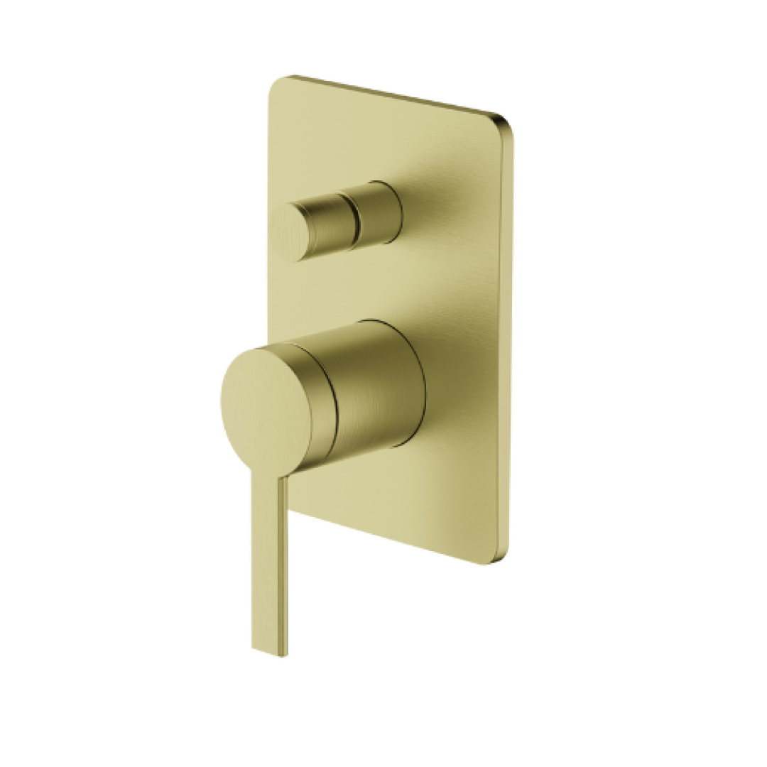 Greens Optima Shower/Bath Diverter Mixer Brushed Brass