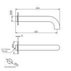 Greens Optima Bath Spout - Matte Black - 19202007