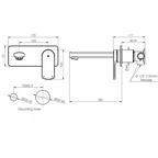 Greens Corban Wall Basin Mixer w/Faceplate - Chrome - 193003520