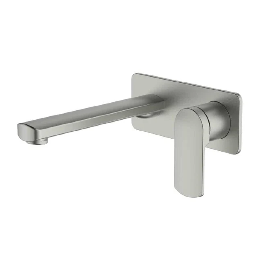 Greens Corban Wall Basin Mixer w/Faceplate - Brushed Nickel - 193003521