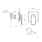 Greens Corban Shower Mixer Trim (Body Extra) - Chrome - 1930080