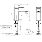 Greens Corban Basin Mixer - Brushed Nickel - 19302551