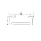 Nero Mecca Hand Towel Rail - Chrome - NR1980aCH