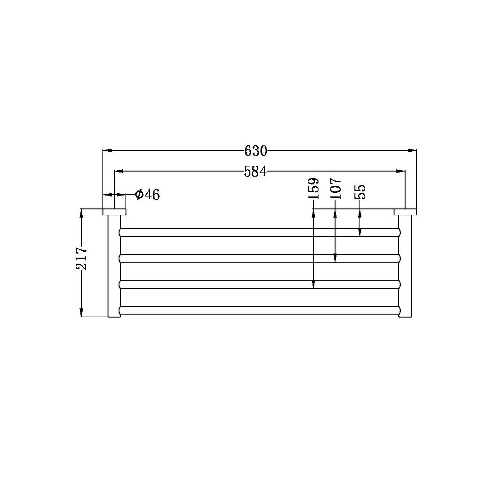 Nero Mecca Towel Rack - Gun Metal - NR1989GM